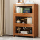 Closed Back Bamboo Bookcase Standard Modern Bookshelf with Cabinets