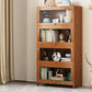 Closed Back Bamboo Bookcase Standard Modern Bookshelf with Cabinets