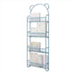 Metal Floating Bookshelf Closed Back Contemporary Bookcase with Shelves