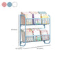 Metal Floating Bookshelf Closed Back Contemporary Bookcase with Shelves