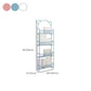 Metal Floating Bookshelf Closed Back Contemporary Bookcase with Shelves
