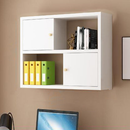 Wood Closed Back Bookshelf Floating Contemporary Bookcase with Shelves