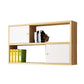 Wood Closed Back Bookshelf Floating Contemporary Bookcase with Shelves