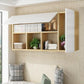 Wood Closed Back Bookshelf Floating Contemporary Bookcase with Shelves