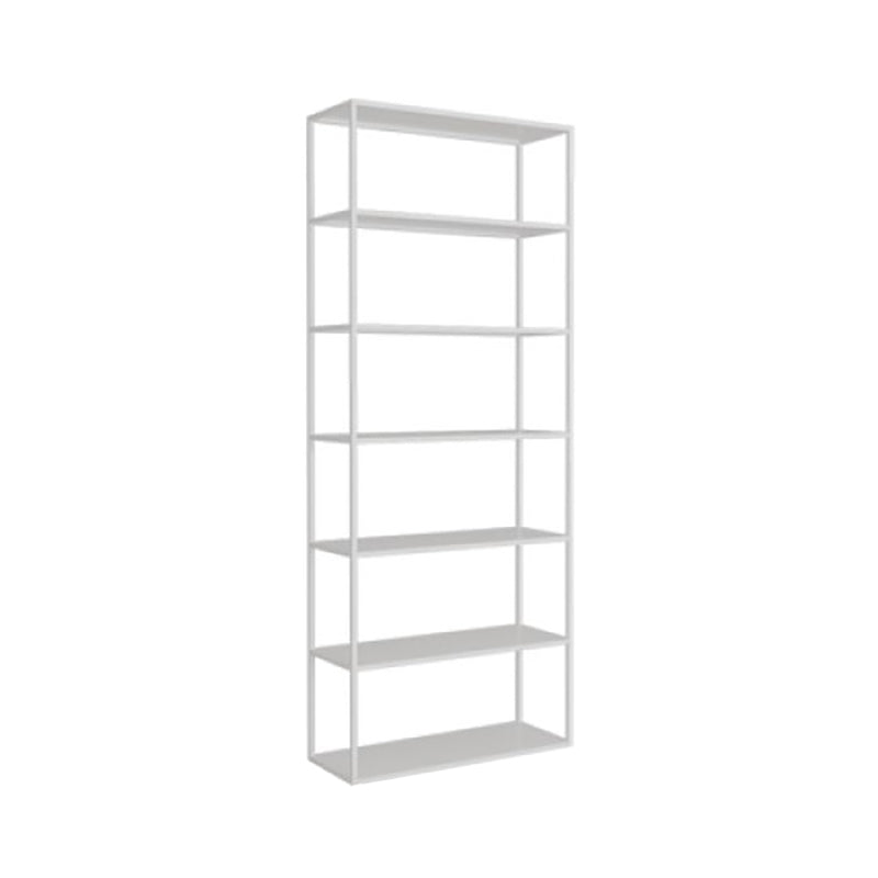 Scandinavian Open Back Standard Bookshelf Metal Shelves Included Bookcase 31"L x 10"W x 71"H White Clearhalo 'Bookcases' 'furn' 'furn_bookcases' 'Furniture' 'Office Furniture' 6860685