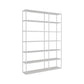 Scandinavian Open Back Standard Bookshelf Metal Shelves Included Bookcase 55"L x 10"W x 71"H White Clearhalo 'Bookcases' 'furn' 'furn_bookcases' 'Furniture' 'Office Furniture' 6860697