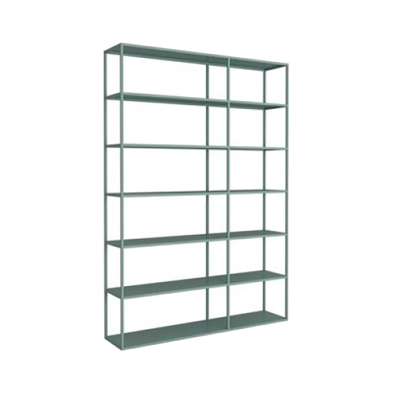 Scandinavian Open Back Standard Bookshelf Metal Shelves Included Bookcase 55"L x 10"W x 71"H Green Clearhalo 'Bookcases' 'furn' 'furn_bookcases' 'Furniture' 'Office Furniture' 6860699