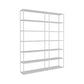 Scandinavian Open Back Standard Bookshelf Metal Shelves Included Bookcase 63"L x 9.8"W x 70.9"H White Clearhalo 'Bookcases' 'furn' 'furn_bookcases' 'Furniture' 'Office Furniture' 6860701