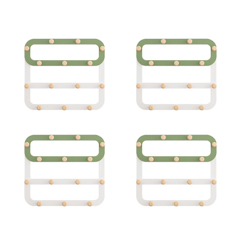Metal Coat Hanger Contemporary Simple Home Wall Hanging Coat Rack Green 4 Piece Set Clearhalo 'Entry & Mudroom Furniture' 'furn' 'furn_hall_tree_coat_racks' 'Furniture' 'Hall Trees & Coat Racks' 'hall_tree_coat_racks' 6860767