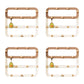 Metal Coat Hanger Contemporary Simple Home Wall Hanging Coat Rack Brown 4 Piece Set Clearhalo 'Entry & Mudroom Furniture' 'furn' 'furn_hall_tree_coat_racks' 'Furniture' 'Hall Trees & Coat Racks' 'hall_tree_coat_racks' 6860771
