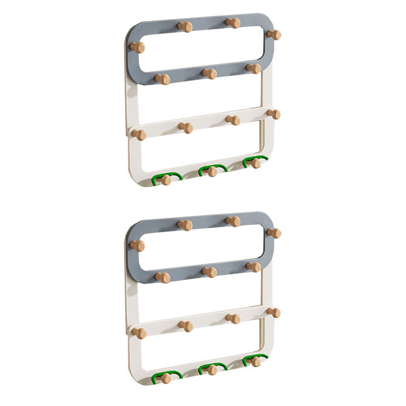 Metal Coat Hanger Contemporary Simple Home Wall Hanging Coat Rack Blue 2 Piece Set Clearhalo 'Entry & Mudroom Furniture' 'furn' 'furn_hall_tree_coat_racks' 'Furniture' 'Hall Trees & Coat Racks' 'hall_tree_coat_racks' 6860772