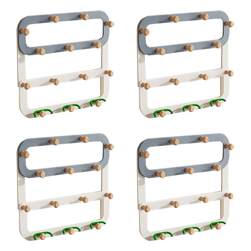 Metal Coat Hanger Contemporary Simple Home Wall Hanging Coat Rack Blue 4 Piece Set Clearhalo 'Entry & Mudroom Furniture' 'furn' 'furn_hall_tree_coat_racks' 'Furniture' 'Hall Trees & Coat Racks' 'hall_tree_coat_racks' 6860773