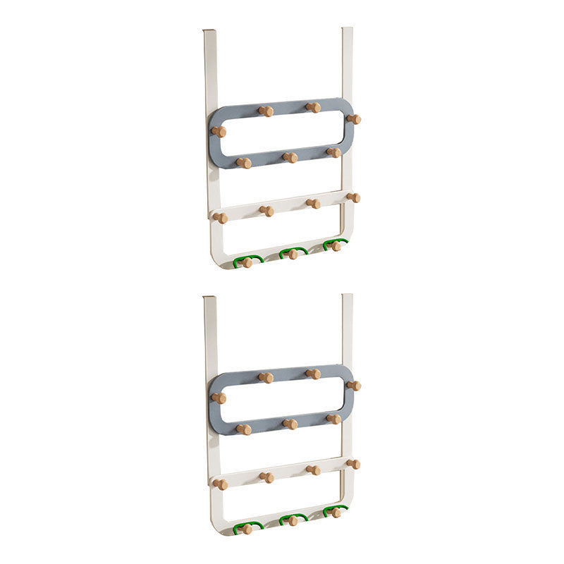 Metal Coat Hanger Contemporary Simple Home Wall Hanging Coat Rack Blue-White 2 Piece Set Clearhalo 'Entry & Mudroom Furniture' 'furn' 'furn_hall_tree_coat_racks' 'Furniture' 'Hall Trees & Coat Racks' 'hall_tree_coat_racks' 6860778