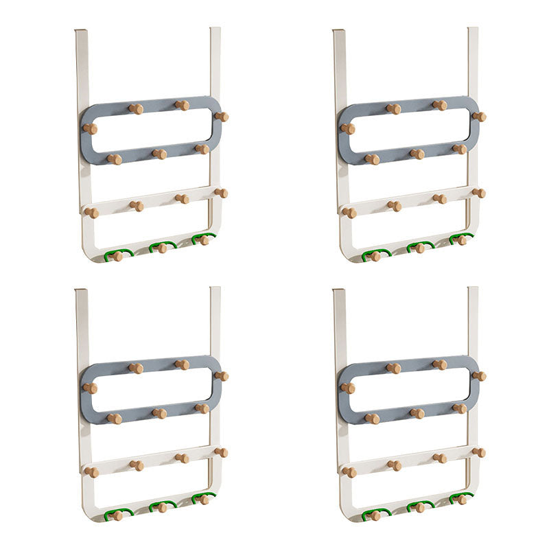 Metal Coat Hanger Contemporary Simple Home Wall Hanging Coat Rack Blue-White 4 Piece Set Clearhalo 'Entry & Mudroom Furniture' 'furn' 'furn_hall_tree_coat_racks' 'Furniture' 'Hall Trees & Coat Racks' 'hall_tree_coat_racks' 6860779