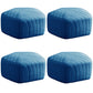Solid Color Plush Foot Stool Modern Simple Pentagonal Upholstered Footstool Blue 4 Piece Set Clearhalo 'furn' 'furn_ottomans_poufs' 'Furniture' 'Living Room Furniture' 'Ottomans & Poufs' 'ottomans_poufs' 6860836
