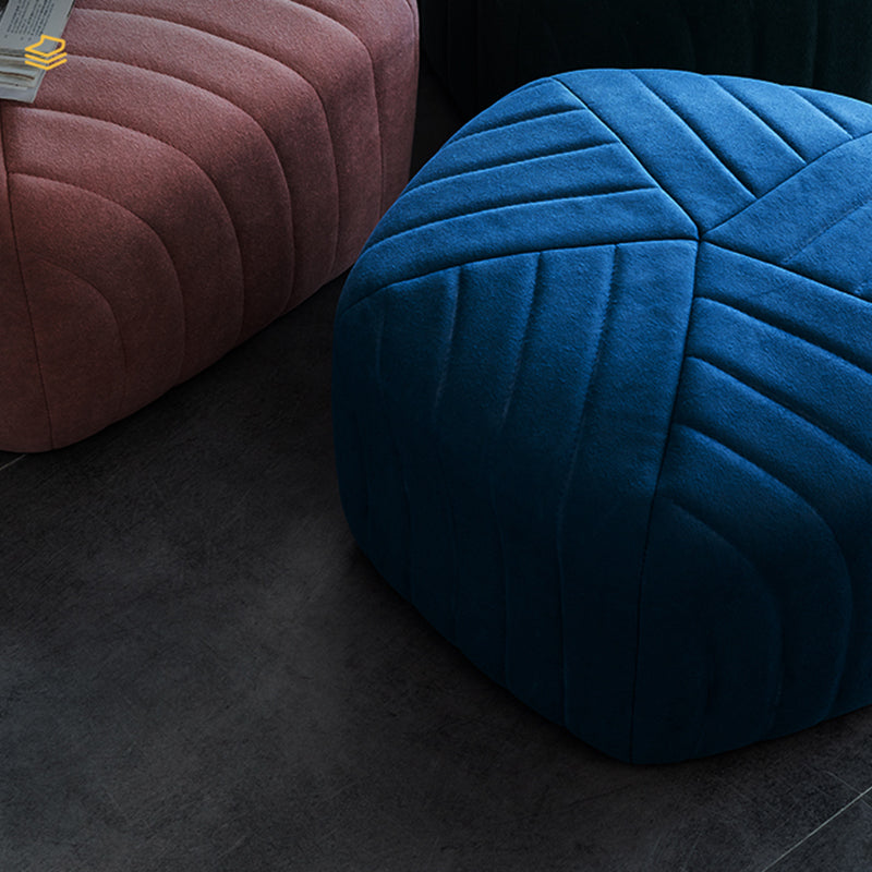 Solid Color Plush Foot Stool Modern Simple Pentagonal Upholstered Footstool Clearhalo 'furn' 'furn_ottomans_poufs' 'Furniture' 'Living Room Furniture' 'Ottomans & Poufs' 'ottomans_poufs' 6860839