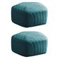 Solid Color Plush Foot Stool Modern Simple Pentagonal Upholstered Footstool Green 2 Piece Set Clearhalo 'furn' 'furn_ottomans_poufs' 'Furniture' 'Living Room Furniture' 'Ottomans & Poufs' 'ottomans_poufs' 6860841