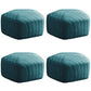 Solid Color Plush Foot Stool Modern Simple Pentagonal Upholstered Footstool Green 4 Piece Set Clearhalo 'furn' 'furn_ottomans_poufs' 'Furniture' 'Living Room Furniture' 'Ottomans & Poufs' 'ottomans_poufs' 6860843