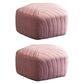 Solid Color Plush Foot Stool Modern Simple Pentagonal Upholstered Footstool Pink 2 Piece Set Clearhalo 'furn' 'furn_ottomans_poufs' 'Furniture' 'Living Room Furniture' 'Ottomans & Poufs' 'ottomans_poufs' 6860846