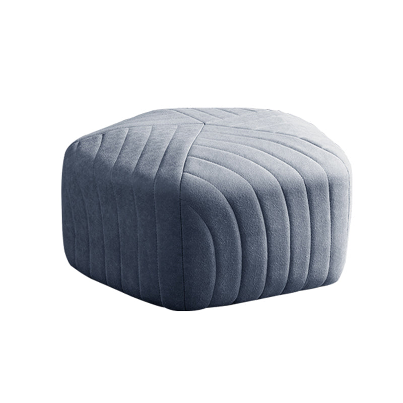 Solid Color Plush Foot Stool Modern Simple Pentagonal Upholstered Footstool Grey 1 Piece Clearhalo 'furn' 'furn_ottomans_poufs' 'Furniture' 'Living Room Furniture' 'Ottomans & Poufs' 'ottomans_poufs' 6860850