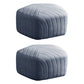 Solid Color Plush Foot Stool Modern Simple Pentagonal Upholstered Footstool Grey 2 Piece Set Clearhalo 'furn' 'furn_ottomans_poufs' 'Furniture' 'Living Room Furniture' 'Ottomans & Poufs' 'ottomans_poufs' 6860852