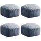 Solid Color Plush Foot Stool Modern Simple Pentagonal Upholstered Footstool Grey 4 Piece Set Clearhalo 'furn' 'furn_ottomans_poufs' 'Furniture' 'Living Room Furniture' 'Ottomans & Poufs' 'ottomans_poufs' 6860853