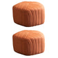 Solid Color Plush Foot Stool Modern Simple Pentagonal Upholstered Footstool Orange 2 Piece Set Clearhalo 'furn' 'furn_ottomans_poufs' 'Furniture' 'Living Room Furniture' 'Ottomans & Poufs' 'ottomans_poufs' 6860855