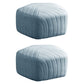 Solid Color Plush Foot Stool Modern Simple Pentagonal Upholstered Footstool Light Blue 2 Piece Set Clearhalo 'furn' 'furn_ottomans_poufs' 'Furniture' 'Living Room Furniture' 'Ottomans & Poufs' 'ottomans_poufs' 6860858