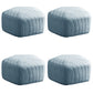Solid Color Plush Foot Stool Modern Simple Pentagonal Upholstered Footstool Light Blue 4 Piece Set Clearhalo 'furn' 'furn_ottomans_poufs' 'Furniture' 'Living Room Furniture' 'Ottomans & Poufs' 'ottomans_poufs' 6860859