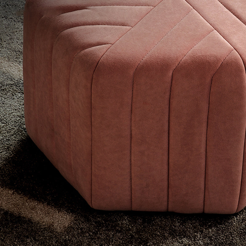 Solid Color Plush Footstool Modern Simple Hexagon Padded Foot Stool Clearhalo 'furn' 'furn_ottomans_poufs' 'Furniture' 'Living Room Furniture' 'Ottomans & Poufs' 'ottomans_poufs' 6860877