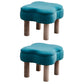 Solid Color Fabric Standard Stool Modern Simple Unique Shape Upholstered Footstool