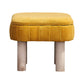 Solid Color Fabric Standard Stool Modern Simple Unique Shape Upholstered Footstool