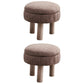Solid Color Fabric Standard Stool Modern Simple Unique Shape Upholstered Footstool