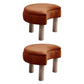 Solid Color Fabric Standard Stool Modern Simple Unique Shape Upholstered Footstool