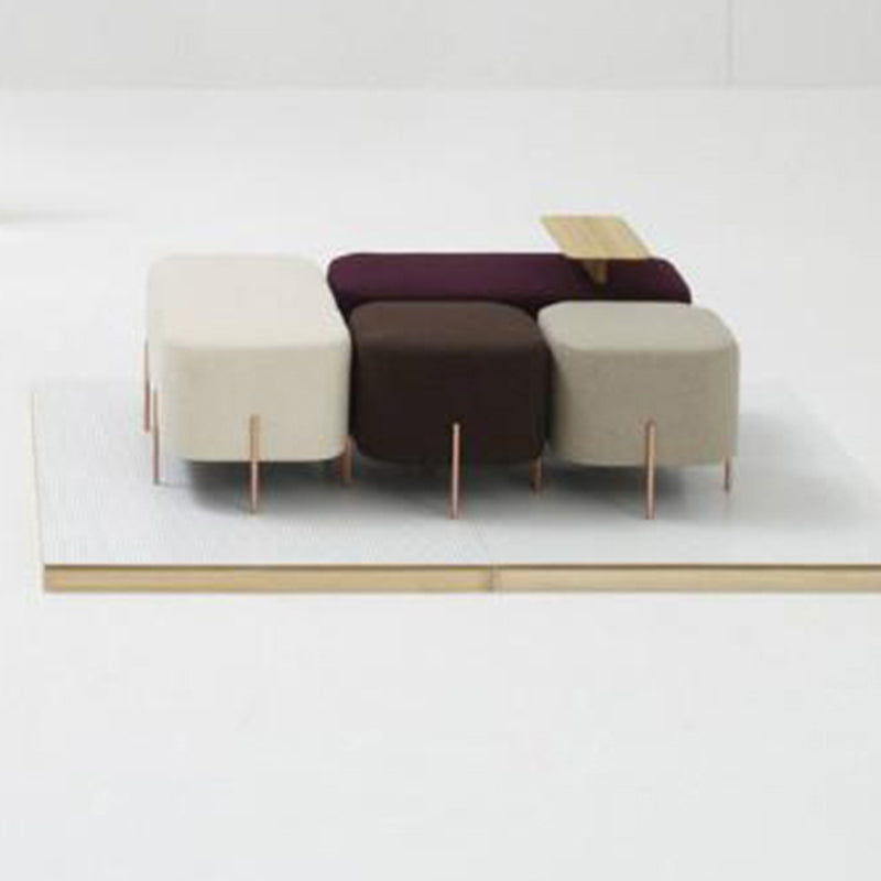 Solid Color Fabric Standard Stool Modern Simple Square Upholstered Footstool Clearhalo 'furn' 'furn_ottomans_poufs' 'Furniture' 'Living Room Furniture' 'Ottomans & Poufs' 'ottomans_poufs' 6860936