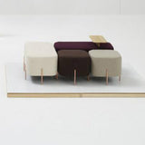 Solid Color Fabric Standard Stool Modern Simple Square Upholstered Footstool Clearhalo 'furn' 'furn_ottomans_poufs' 'Furniture' 'Living Room Furniture' 'Ottomans & Poufs' 'ottomans_poufs' 6860936