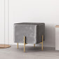 Solid Color Fabric Standard Stool Modern Simple Square Upholstered Footstool Velvet Gray 1 Piece Clearhalo 'furn' 'furn_ottomans_poufs' 'Furniture' 'Living Room Furniture' 'Ottomans & Poufs' 'ottomans_poufs' 6860945