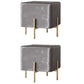 Solid Color Fabric Standard Stool Modern Simple Square Upholstered Footstool Velvet Gray 2 Piece Set Clearhalo 'furn' 'furn_ottomans_poufs' 'Furniture' 'Living Room Furniture' 'Ottomans & Poufs' 'ottomans_poufs' 6860946