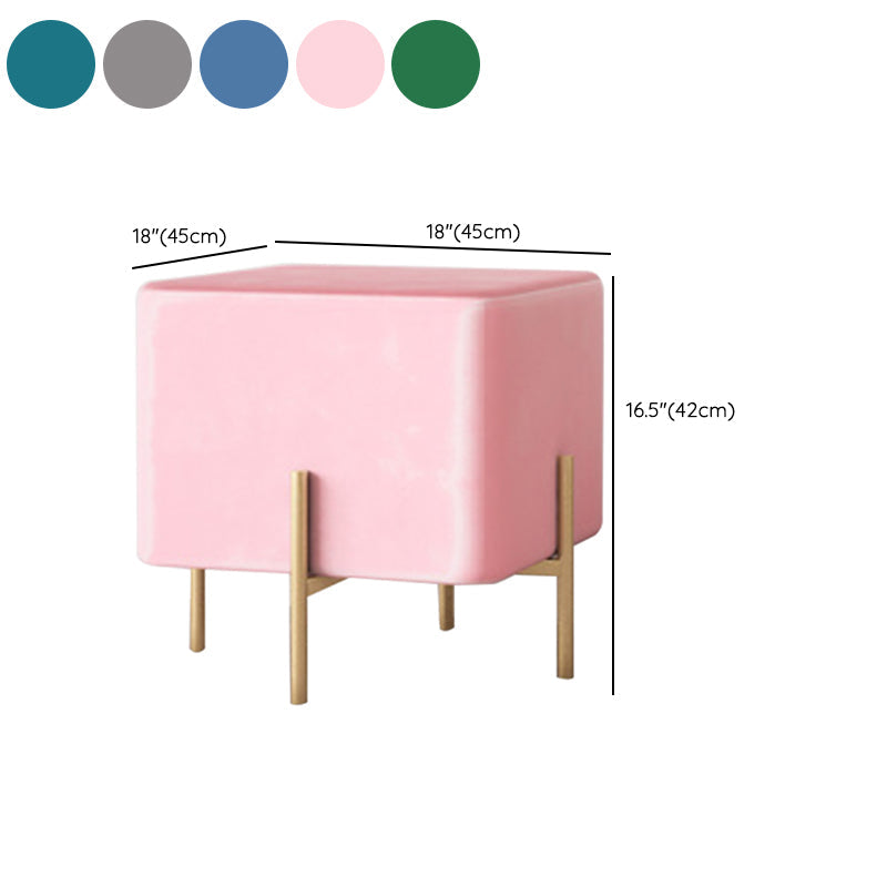 Solid Color Fabric Standard Stool Modern Simple Square Upholstered Footstool Clearhalo 'furn' 'furn_ottomans_poufs' 'Furniture' 'Living Room Furniture' 'Ottomans & Poufs' 'ottomans_poufs' 6860951