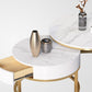 Slate Frame Coffee Table Round Nesting Coffee Table Set for Living Room Clearhalo 'Coffee & Accent Tables' 'Coffee Tables' 'coffee_tables' 'furn' 'furn_coffee_tables' 'Furniture' 'Living Room Furniture' 6861019