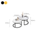 Slate Frame Coffee Table Round Nesting Coffee Table Set for Living Room Clearhalo 'Coffee & Accent Tables' 'Coffee Tables' 'coffee_tables' 'furn' 'furn_coffee_tables' 'Furniture' 'Living Room Furniture' 6861027