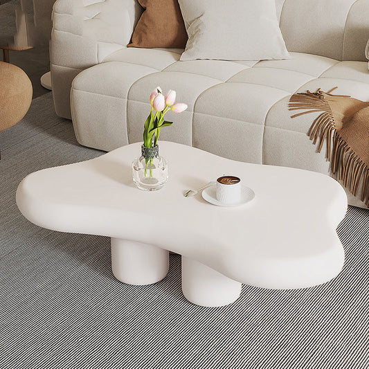 悲惨な1コーヒーテーブル2脚ホワイトウッドシングルコーヒーテーブル