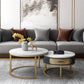 Slate Round Frame Coffee Table Nesting Modern Coffee Table Set Clearhalo 'Coffee & Accent Tables' 'Coffee Tables' 'coffee_tables' 'furn' 'furn_coffee_tables' 'Furniture' 'Living Room Furniture' 6861051