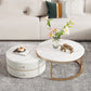 Round Coffee Table Slate Frame Nesting Coffee Table Set with Drawer Clearhalo 'Coffee & Accent Tables' 'Coffee Tables' 'coffee_tables' 'furn' 'furn_coffee_tables' 'Furniture' 'Living Room Furniture' 6861066