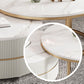 Round Coffee Table Slate Frame Nesting Coffee Table Set with Drawer Clearhalo 'Coffee & Accent Tables' 'Coffee Tables' 'coffee_tables' 'furn' 'furn_coffee_tables' 'Furniture' 'Living Room Furniture' 6861072