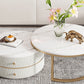 Round Coffee Table Slate Frame Nesting Coffee Table Set with Drawer Clearhalo 'Coffee & Accent Tables' 'Coffee Tables' 'coffee_tables' 'furn' 'furn_coffee_tables' 'Furniture' 'Living Room Furniture' 6861073