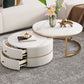 Round Coffee Table Slate Frame Nesting Coffee Table Set with Drawer Clearhalo 'Coffee & Accent Tables' 'Coffee Tables' 'coffee_tables' 'furn' 'furn_coffee_tables' 'Furniture' 'Living Room Furniture' 6861076