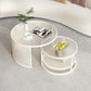 Tropical Coffee Table Glass Top Round Frame Coffee Cocktail Table White Clearhalo 'Coffee & Accent Tables' 'Coffee Tables' 'coffee_tables' 'furn' 'furn_coffee_tables' 'Furniture' 'Living Room Furniture' 6861116