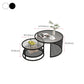 Tropical Coffee Table Glass Top Round Frame Coffee Cocktail Table Clearhalo 'Coffee & Accent Tables' 'Coffee Tables' 'coffee_tables' 'furn' 'furn_coffee_tables' 'Furniture' 'Living Room Furniture' 6861127