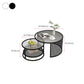 Tropical Coffee Table Glass Top Round Frame Coffee Cocktail Table Clearhalo 'Coffee & Accent Tables' 'Coffee Tables' 'coffee_tables' 'furn' 'furn_coffee_tables' 'Furniture' 'Living Room Furniture' 6861128